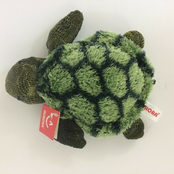 Aurora Splish Splash Green Sea Turtle Plush Mini Flopsie Stuffed Animal Toy 7" - Picture 6 of 12